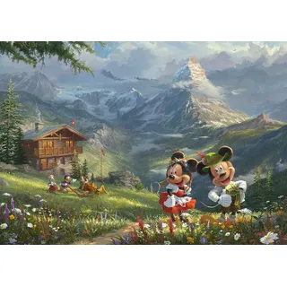 Schmidt Spiele Thomas Kinkade Disney Mickey & Minnie in den Alpen 1000 Teile
