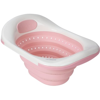 ClevaMama ClevaBath - Baby Bad/Babybadewanne für Waschbecken - 53 x 38 x 30 cm, (0-12 Monate), Rosa