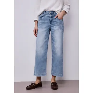 STREET ONE High Waist Wide Leg Jeans im loose fit light Blue wash, 28,