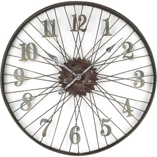 Lowell 21457 Wand- /Tischuhr Mechanische Uhr Rund Metallisch, Holz - Braun