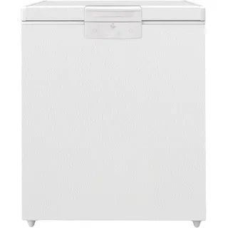 Beko HSM14550 Gefriertruhe, Kühltruhe, 148 l Nutzvolumen, 1 Gefriergutkorb, Temperaturalarm, abschließbar, LED-Anzeigesystem, Innenbeleuchtung, 39 db(A), in unbeheizten Räumen nutzbar, Weiß