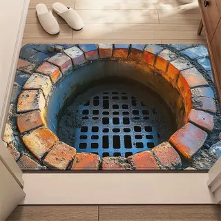 boiszeda Fußmatte für den Innen und Außenbereich, Optische Täuschung 3D-Teppich, Illusions-Pad mit Einzigartiges Design, Stilvolle Kreative Matte Waschbar
