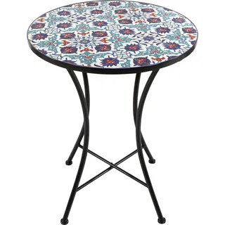 AXI Amélie Bistrotisch, Mosaiklook, Hellblau | Bistrot-Gartenmöbel, Mosaik-Bistrotisch für Garten/Balkon/Terrasse | Gartentisch 60 x 60 x 75 cm - Hellblau