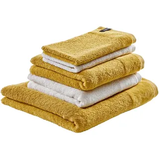 Schöner Wohnen SENSE Handtuchset 5-tlg. gelb, weiß