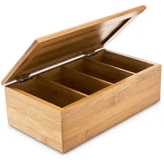 Relaxdays Teebox Vorratsbehälter, Braun