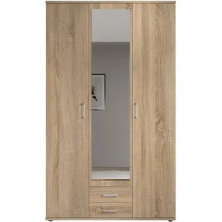Die Möbelfundgrube Kleiderschrank Karl 120 x 195 x 55 cm Braun
