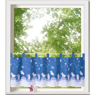 Weckbrodt Scheibengardine »Theo« Schlaufen 1 Stk. tlg. Bistro, Microsatin, bedruckt, blickdicht, HxB 45x120cm, Gardine, Store, bunt