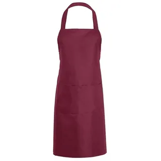 Shentian Schürze-Rot Baumwolle Küchenschürze,kochschürze,Grillschürze-Küchentextilien Fit kittelschürze Damen Und Männlich (70X85cm)