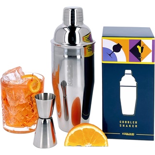 Cobbler Shaker Cocktail Messbecher cl, Profi Cocktailshaker Edelstahl Einzeln, Alkohol Messbecher mit Skala 2cl 4cl für Anfänger Barkeeper, Cocktails Utensilien für Bartender, Rostfrei Drink Zubehör