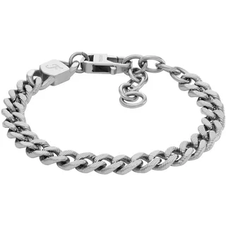 Fossil Harlow Linear Texture Chain Armband Edelstahl silber JF04697040