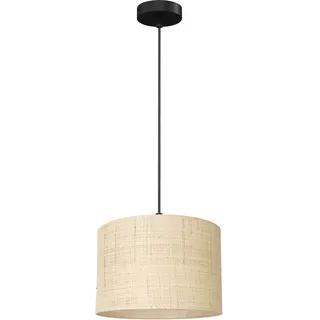 Hängeleuchte Jovin mit einem Rattanschirm, Ø 25cm - Beige