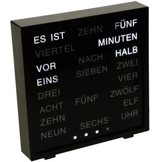 United Entertainment LED Wortuhr 17,0 cm schwarz