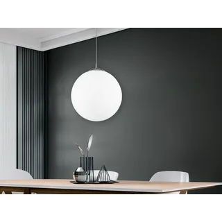 LED Pendelleuchte Glaskugel opalweiß Ø 45cm Küchenlampe hängend über Esstsich