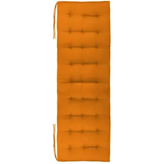 Brandsseller Bankauflage Bankkissen Outdoor/Indoor 27er Steppung ca.140x40x4 cm Orange