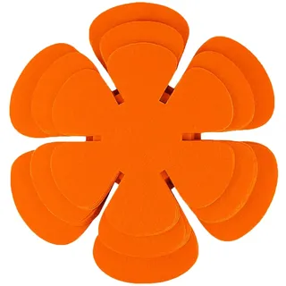 Lansls 12 Stück Pfannenschutz Filz, 3 Verschiedene Größen Pfannenschoner Stapelschutz Topfschoner Topfschutz Kratzfest Topfuntersetzer Filz Für Pfannen Töpfe Schüsseln Schutz (Orange)