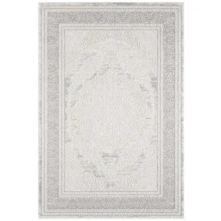 Carpet City Teppich »ANTIK209« rechteckig 10 mm Höhe Kurzflor, 3D-Optik, Klassisch-Modern für Wohnzimmer, Schlafzimmer, grau