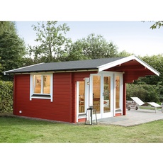 Bild von Holz-Gartenhaus Hammerfest 70-B XL beige