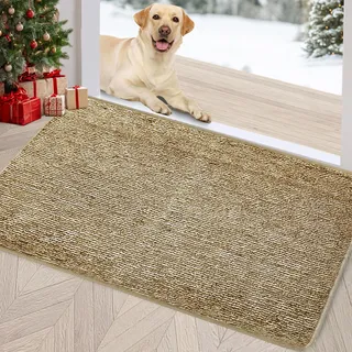 REFETONE Fußmatte Innen, Schmutzfangmatte Waschbar 60x90, Fussmatte Gummi rutschfest, Fußabtreter Super Saugfähig für Haustür, Flur, Eingang, Küche, Schlafzimmer