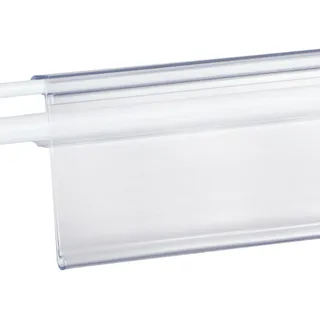 Scannerschiene WWT für Wanzl- und Wire-Tech-Drahtböden 980 mm, PVC, transparent