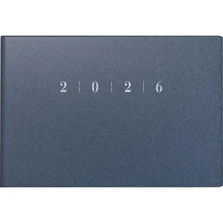 rido/idé Taschenkalender Mod. Septimus '26 | A6 quer, Kunststoff, blau