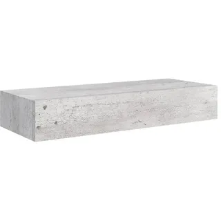 SYFAXTM Wandregal mit Schublade Betongrau 60x23,5x10 cm MDF - Grau