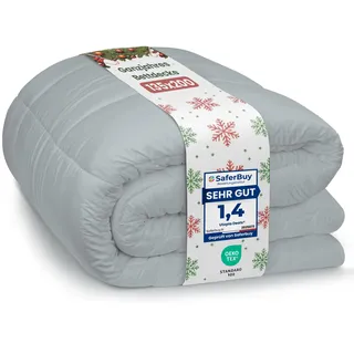 Utopia Bedding Bettdecke 135 x 200 cm, leichte Bettdecke mit Polyesterfüllung für 4 Jahreszeiten, Mikrofaser, für 1 Person (Hellgrau)