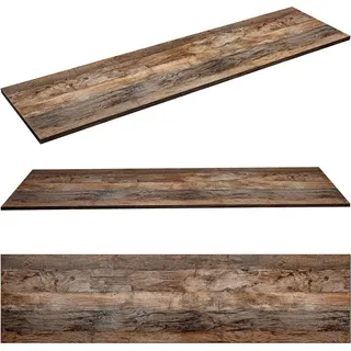 Waschtischplatte 160cm PUEBLA-56 in Vintage Oak Nb. B/H/T ca. 160,4/2,5/46 cm - Braun