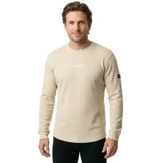 Santa Cruz Flame Strip Waffle Langarm-t-shirt - Chalk - L