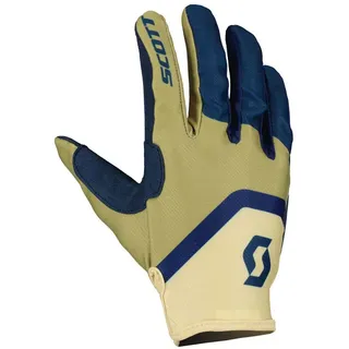 Scott 350 Track Evo Offroad-handschuhe - Beige Tan / Blue - L - Short