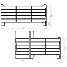 Kerbl Panel - Zaunelement 2,4 m mit Schnell-Kettenverschluss