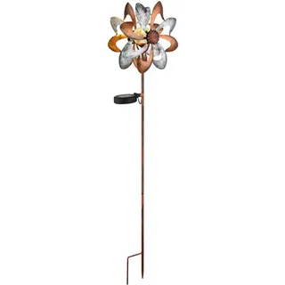 Globo Solarleuchte , Klar, Silberfarben, Goldfarben , Metall, Glas , rund , 12x92x22 cm , Ce , mit Schalter , Lampen & Leuchten, Außenbeleuchtung, Solarleuchten