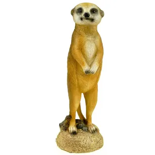 Kremers Schatzkiste Kleines Erdmännchen stehend Figur Gartenfigur 20 cm Meercat Tierfigur