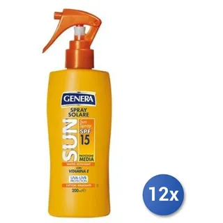 12x Bundle Genera Sun Spray Fp 15 ML 200