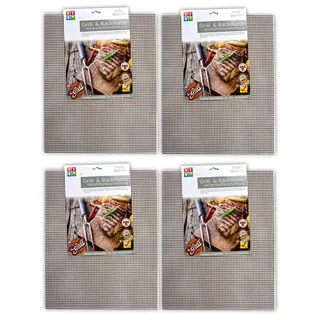 4er Set Backmatte & Grillmatte zuschneidbar Grillunterlage Backofenfolie