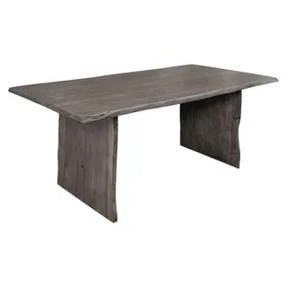 MASSIVMOEBEL24.DE Baumtisch Akazie 180x100x76 grau lackiert PURE ACACIA #414 - Grau