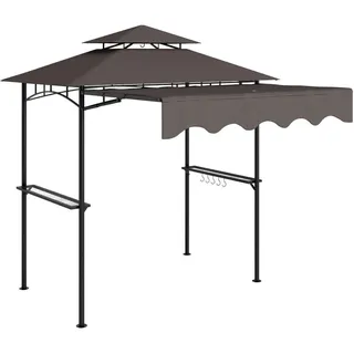 Outsunny Grillpavillon 242x 149x 248 cm , Beige , Metall , 149x248x242 cm , Sonnenschutz, Pavillons