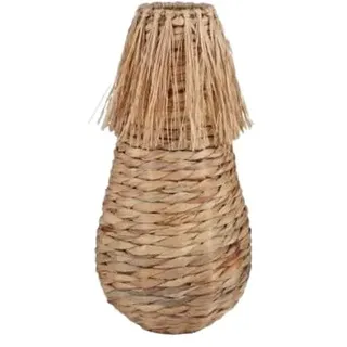 NATURAL LIVING "KORB AUS WASSERHYAZINTHE" UND BAST DURCHM. 24CM XH45CM