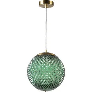 GTV - Pendelleuchte MUNO | Deckenleuchte Glamour-Styling | Hängelampe Glamour-Stil | Hängende Deckenlampe | max.250V, 50/60Hz, 1*E27, max.25 W, śr.25 cm, IP20 | Grün