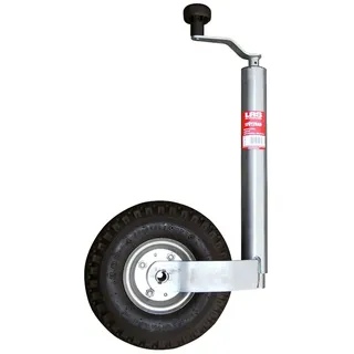 LAS Stützrad mit Kurbel 48 mm Luftreifen 260 x 85 mm