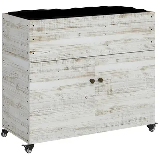 Outsunny Hochbeet, Weiß, Tannenholz , Holz , 50x95x110 cm , Gartenzubehör, Hochbeete