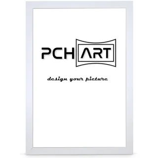 PCH[art] Bilderrahmen New Alaya | Farbe: Weiß | Größe: 60x70 cm | zeitloser und schlichter Rahmen für Poster, Fotos und Portraits