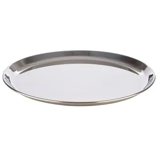 APS 30148 Serviertablett KAFFEEHAUS, Ø 27 cm, Edelstahl, hochglanzpoliert, Rand eingerollt