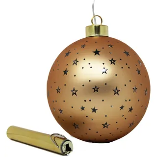 Annas Collection Glaskugel mit Sternen Mattgold Durchmesser 15cm - Gold