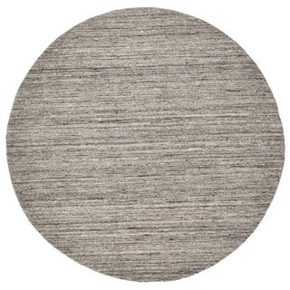 THEKO »Pure Uni rund 14 mm Höhe Handwebteppich, meliert, reine Wolle, handgewebt,