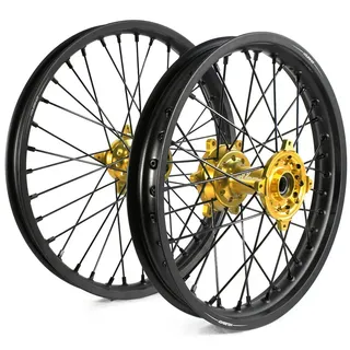 Holeshot Suzuki 05-24 Rm-z450 07-24 Rm-z250 Felge 2 Einheiten - Black / Gold - 2.15 / 1.60 - 19 / 21