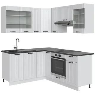 Vicco Winkelküche L-Form 160 x 190 cm Weiß