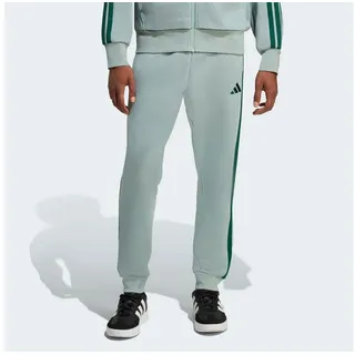 adidas Sporthose ADIDAS SPORTSWEAR "ESSENTIALS 3-STREIFEN", Herren, Gr. L, N-Gr, wonder sage, collegiate grün, normal, gr., Obermaterial: 55% Baumwolle, 36% Polyester, 9% Viskose, Hosen Sporthose