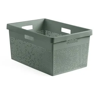 TATAY Wäschekorb Bohol, Kapazität 40L, Polypropylen, BPA frei, 100% Recycelter Kunststoff, Grün. Maßnahmen 36 x 52,5 x 26 cm