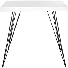 SAFAVIEH Contemporary Wooden Accent Table, in White and Black, 80 X 80 X 74.93