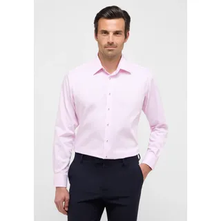 Langarmhemd ETERNA "MODERN FIT", Herren, Gr. 38, Normalgrößen, rosa, Satin, 100% Baumwolle, tailliert, Manschette, Hemden Langarmhemd, NON IRON (bügelfrei)